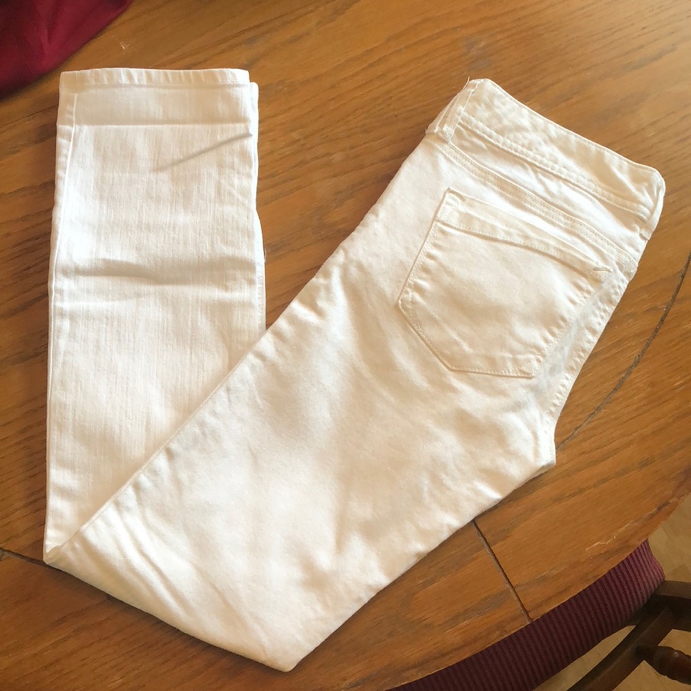 White Express cropped skinny jeans